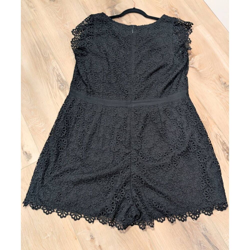 City Chic Playsuit Lace Vibe Romper Black Women's Plus 18 1XL Boho Festival BNWT - Picture 4 of 14